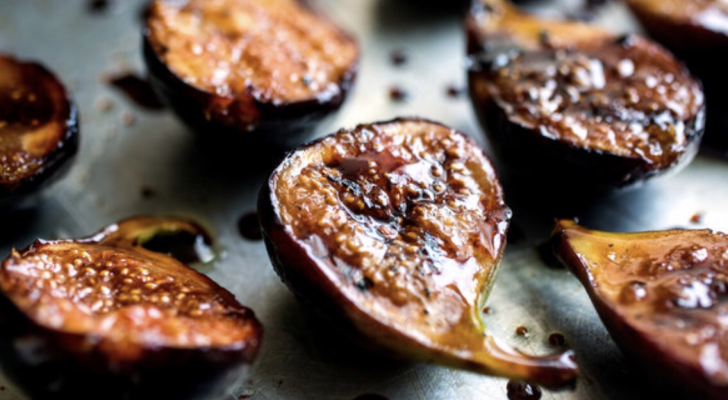 Grilled Figs with Pomegranate Molasses