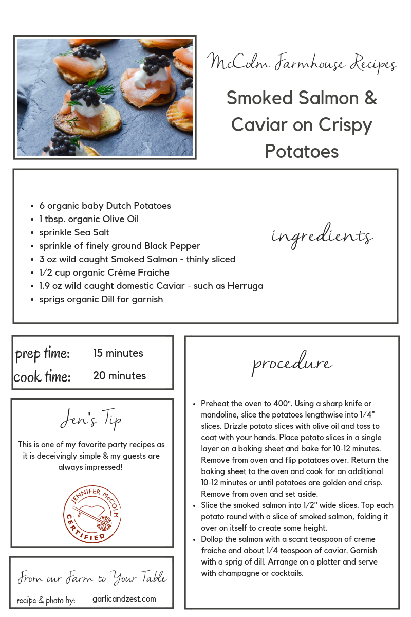 Smoked Salmon & Caviar on Crispy Potatoes | CCFM Blog
