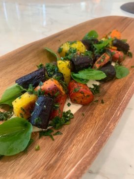 Roasted Heirloom Carrot Salad with Cashew Ricotta & Fresh Herbs